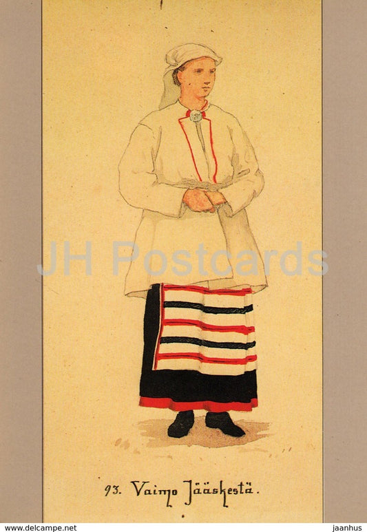Jääski Wife - Agathon Reinholm - Finnish folk costumes - reproduction - Finland - unused - JH Postcards