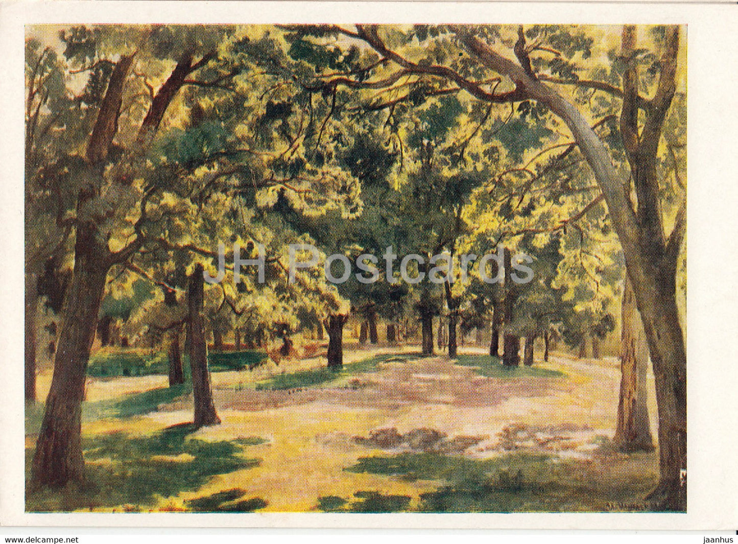 painting by I. Shishkin - Oak Trees - Russian art - 1962 - Russia USSR - unused - JH Postcards