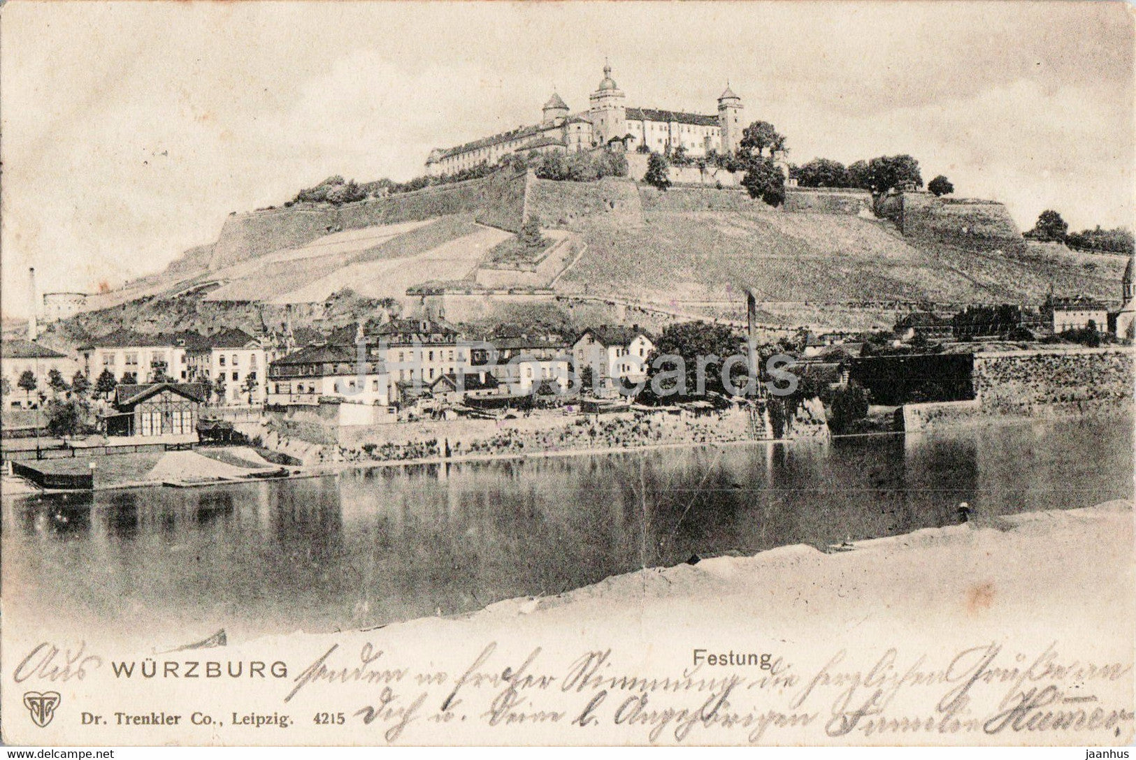 Wurzburg - Festung - 4215 - old postcard - 1901 - Germany - used - JH Postcards