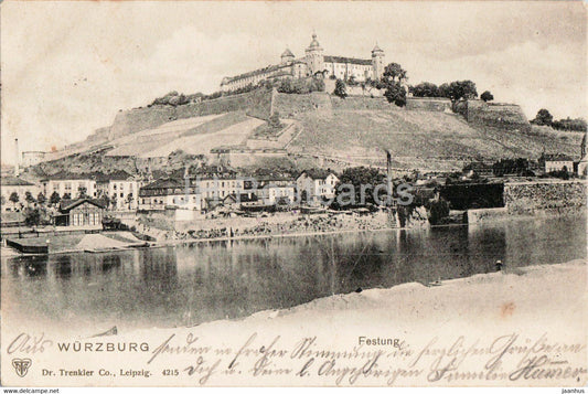Wurzburg - Festung - 4215 - old postcard - 1901 - Germany - used - JH Postcards
