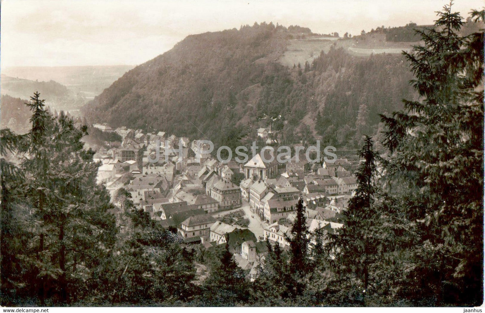Kneippbad u Luftkurort Berneck i Fichtelgebirge - v d schonen Aussicht - old postcard - 1933 - Germany - used - JH Postcards