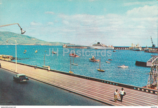 Ponta Delgada - Acores - Um aspecto do Porto Artifical - harbour - port - ship - 4 - Portugal - unused - JH Postcards