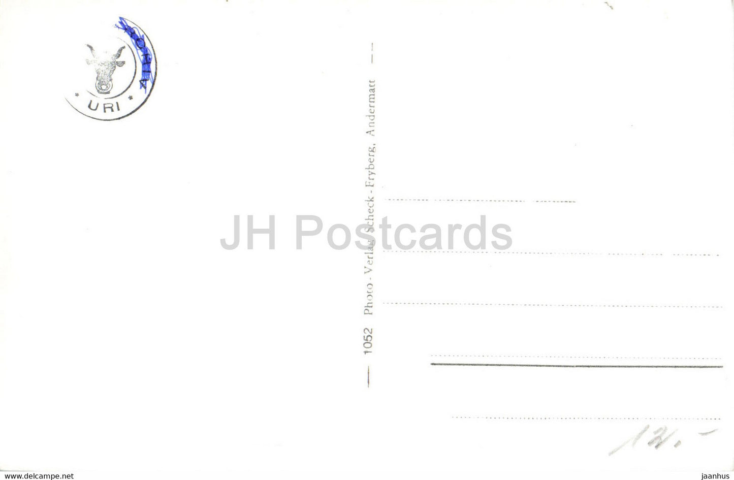 Andermatt 1400 m - 1052 - carte postale ancienne - Suisse - inutilisée