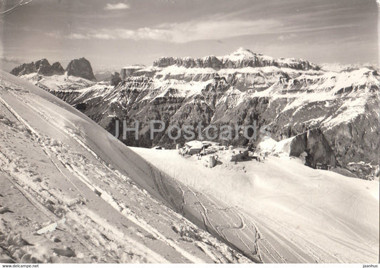 Marmolada - Chalet Pian Fiacconi 2626 - Sassolungo 3178 - Cima Boe 3151 - 1961 - Italy - Italia - used - JH Postcards