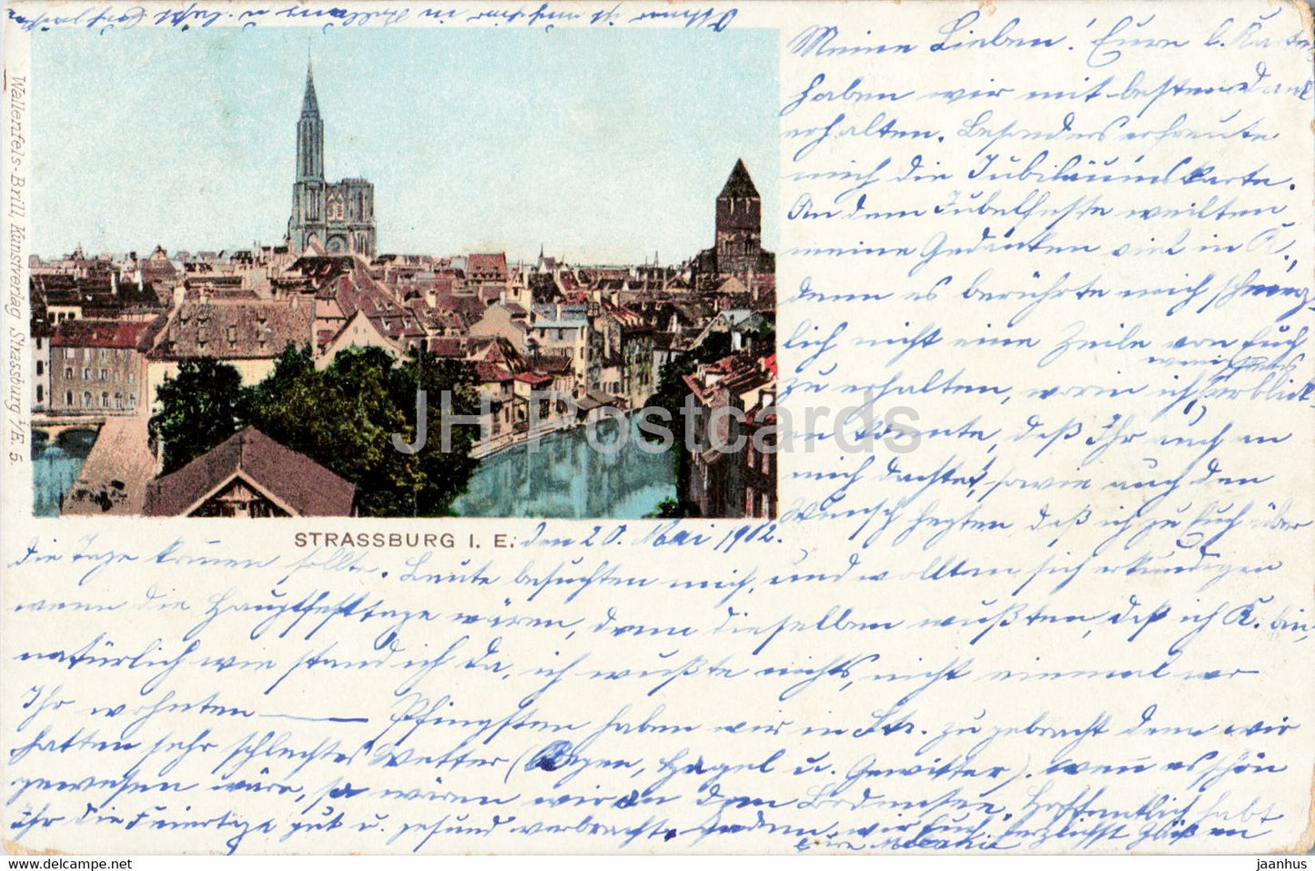 Strassburg - Strasbourg - Wallenfels Brill - old postcard - 1902 - France - used - JH Postcards