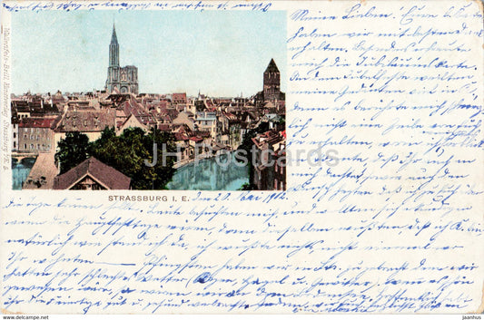 Strassburg - Strasbourg - Wallenfels Brill - old postcard - 1902 - France - used - JH Postcards