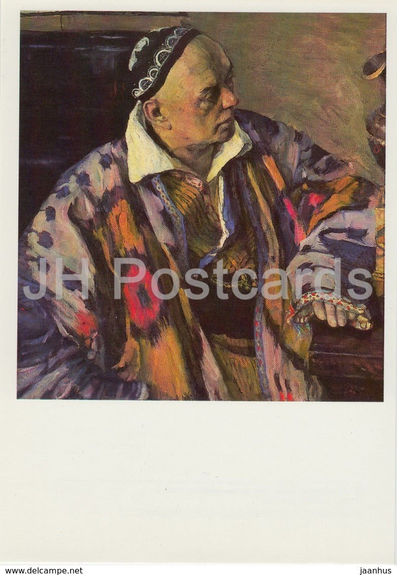 painting by M. Nesterov - portrait of Russian architect Alexey Shchusev - Russian art - 1987 - Russia USSR - unused