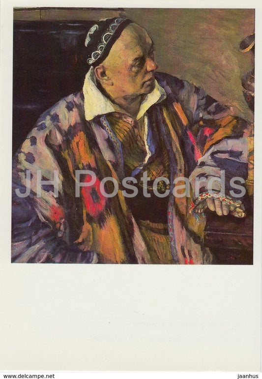 painting by M. Nesterov - portrait of Russian architect Alexey Shchusev - Russian art - 1987 - Russia USSR - unused