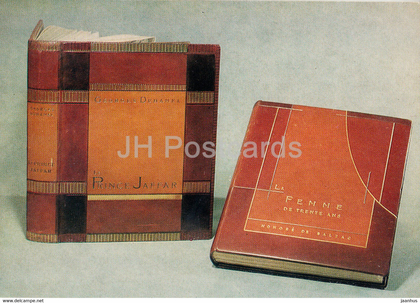 Estonian Leather Art - Bindings Covers Honore de Balzac by Eduard Taska - Estonian art - 1975 - Russia USSR - unused - JH Postcards