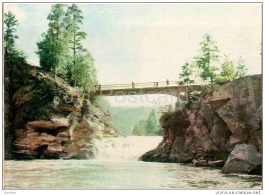 The Prut river near Yaremcha - bridge - Carpathian Mountains - Carpathians - 1969 - Ukraine USSR - unused - JH Postcards