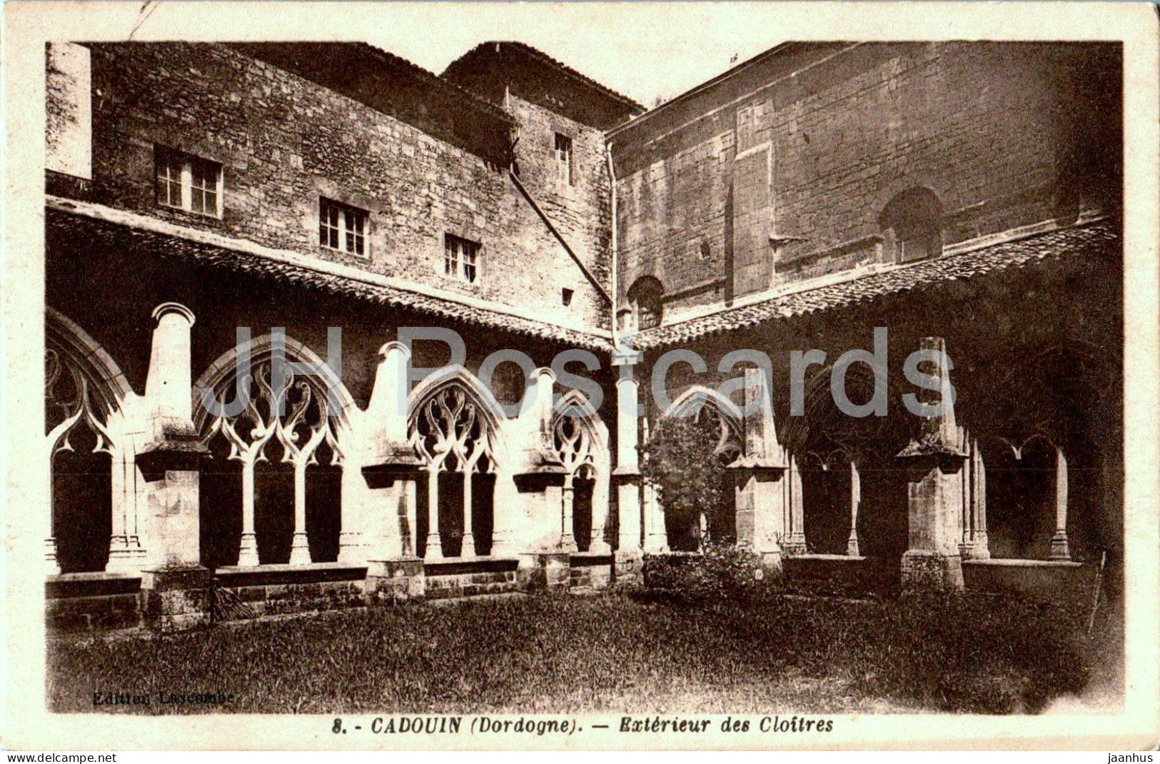 Cadouin - Exterieur des Cloitres - Exterior of the Cloister - 8 - old postcard - France - unused - JH Postcards