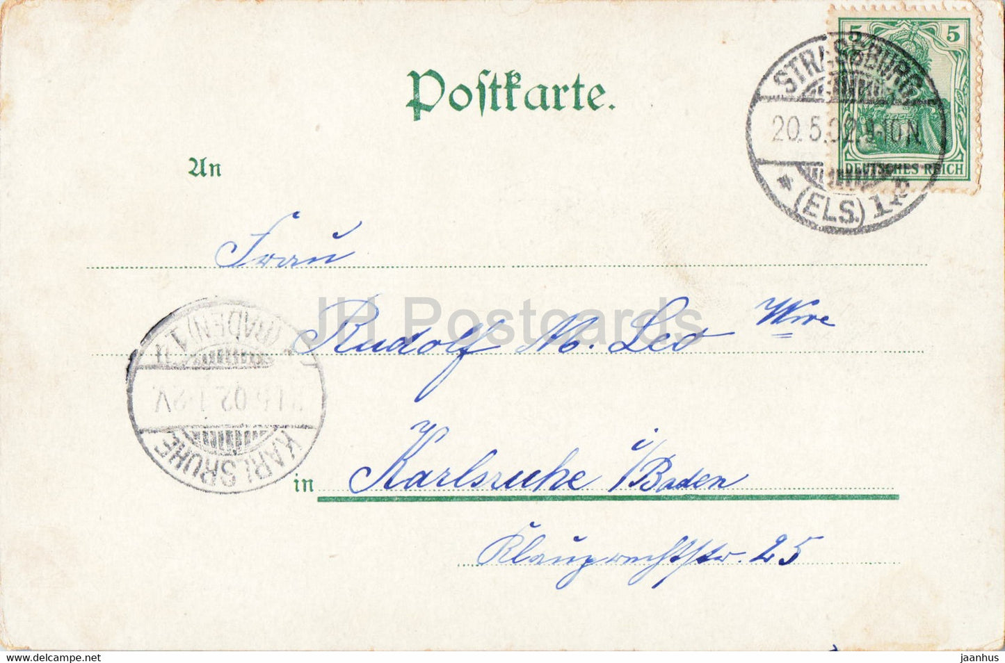 Strasbourg - Strasbourg - Wallenfels Brill - carte postale ancienne - 1902 - France - occasion
