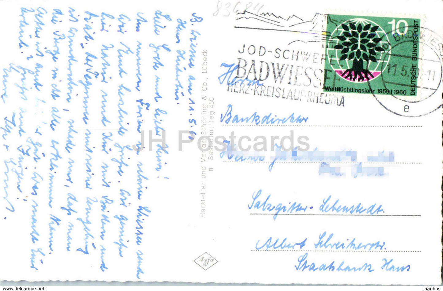 Tegernsee - Blick auf Bad Wiessee - Rottach Egern und Wallberg 1723 m - old postcard - 1960 - Germany - used