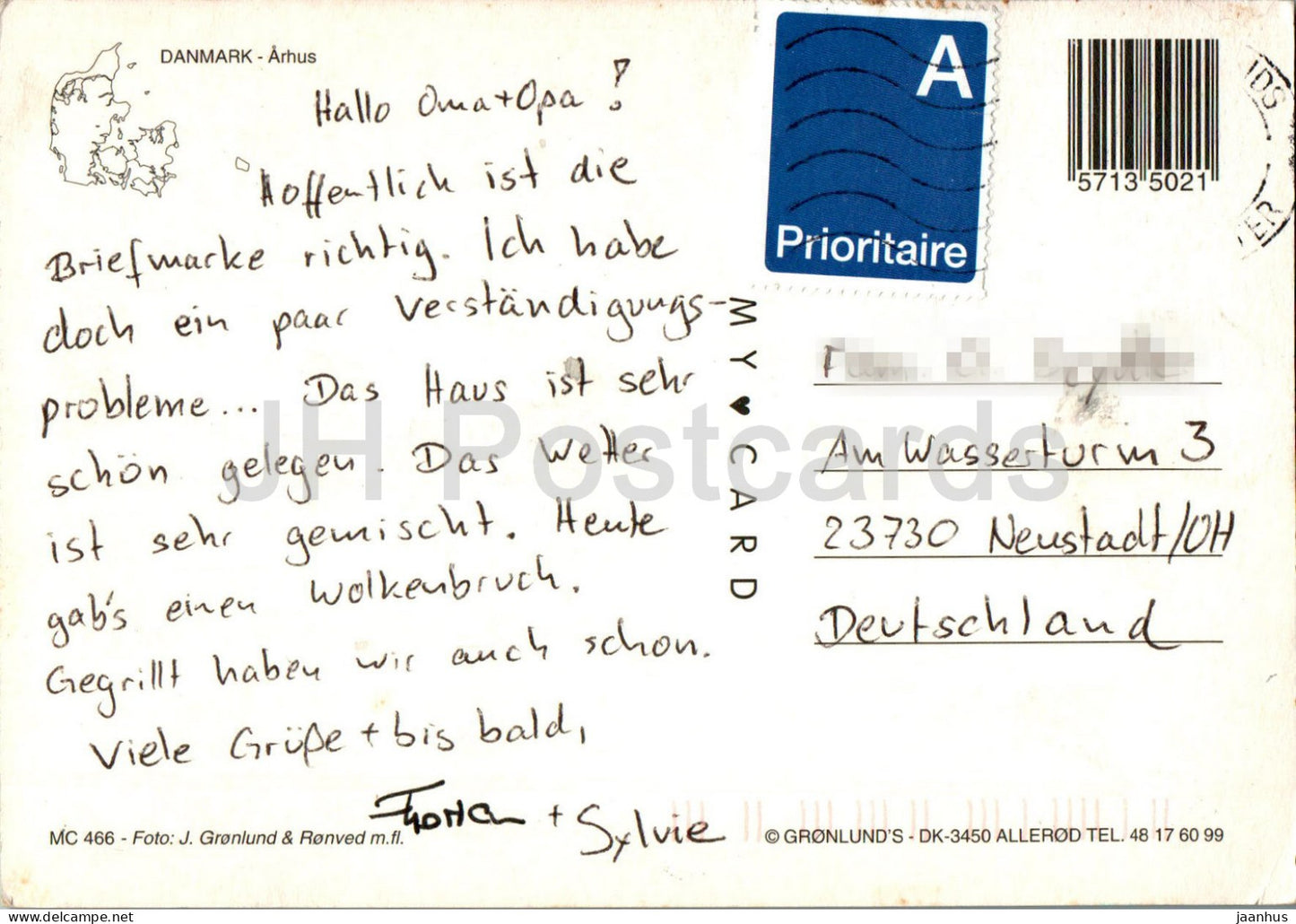 Arhus - Aarhus - windmill - monument - port - multiview - MC 466 - Denmark - used