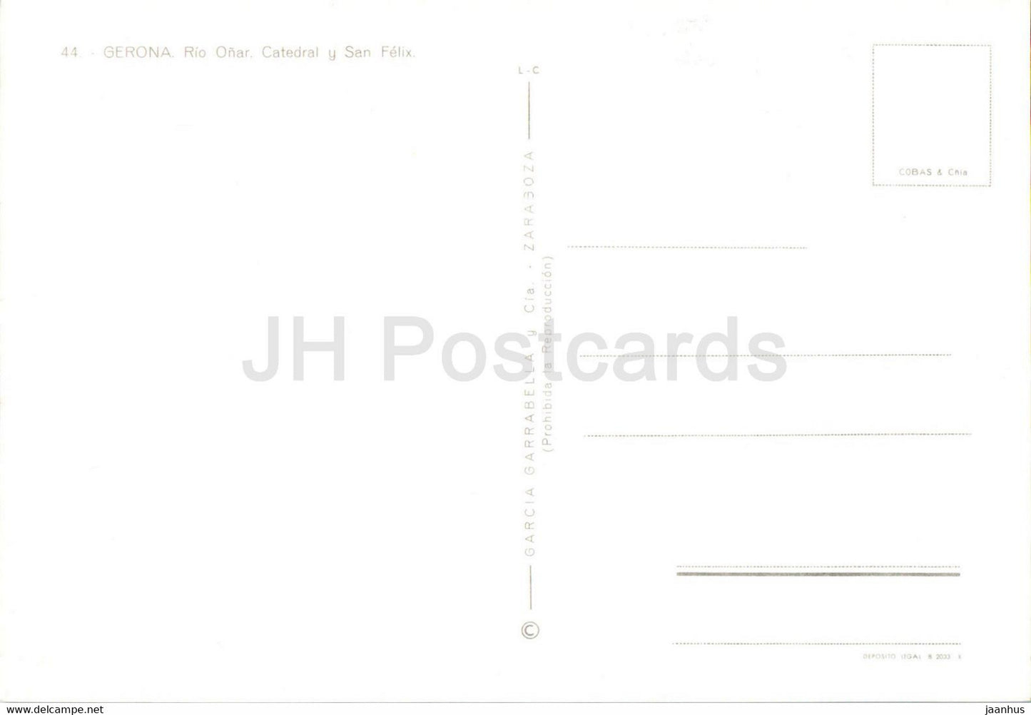 Gerona - Rio Onar - Catedral y San Felix - 44 - Spain - unused