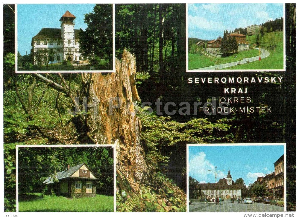 Frydek Mistek - Severomoravsky Kraj - Stara Ves castle - Ostravice - Czechoslovakia - Czech - used 1985 - JH Postcards