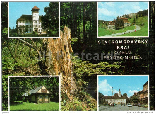 Frydek Mistek - Severomoravsky Kraj - Stara Ves castle - Ostravice - Czechoslovakia - Czech - used 1985 - JH Postcards