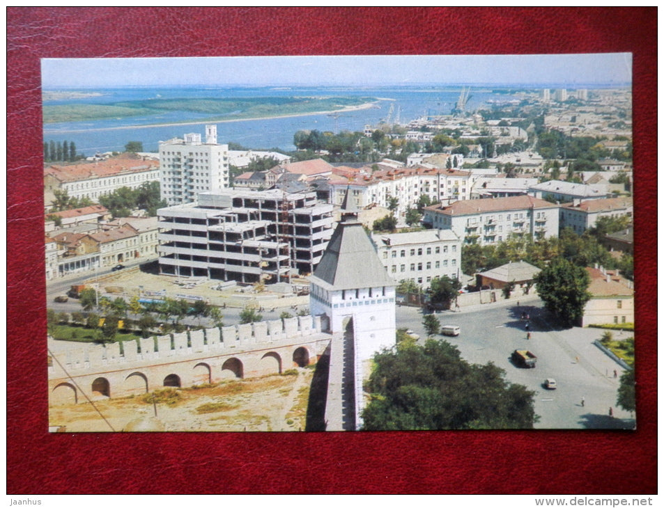 general view of the city - Astrakhan - Volga river - 1972 - Russia USSR - unused - JH Postcards