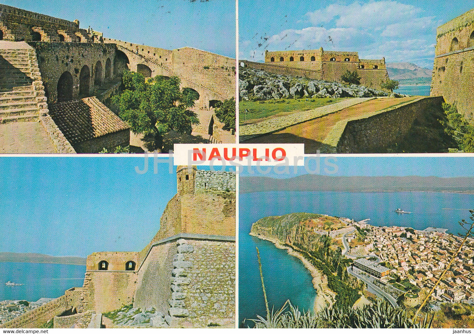 Nauplio - Nauplia - Nafplion - The Castle of Palamidi - multiview - 1981 - Greece - used - JH Postcards