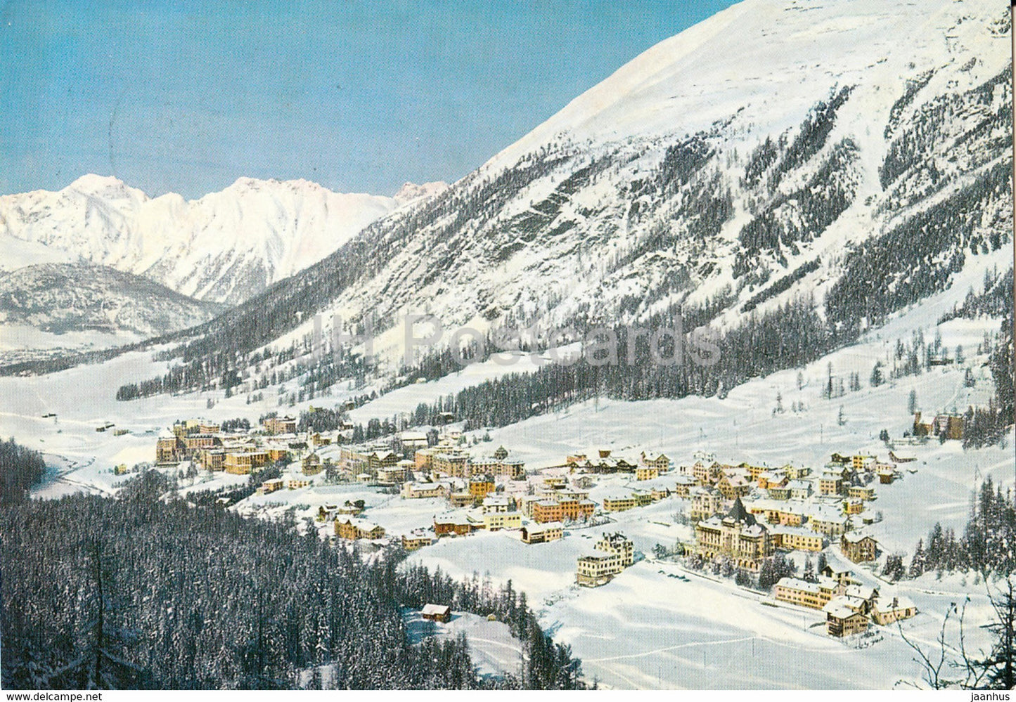 Pontresina mit Crasta Mora - 1977 - Switzerland - used - JH Postcards
