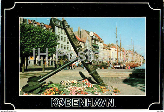 Copenhagen - Kobenhavn - Nyhavn - Anchor - 200-27 - Denmark - used - JH Postcards