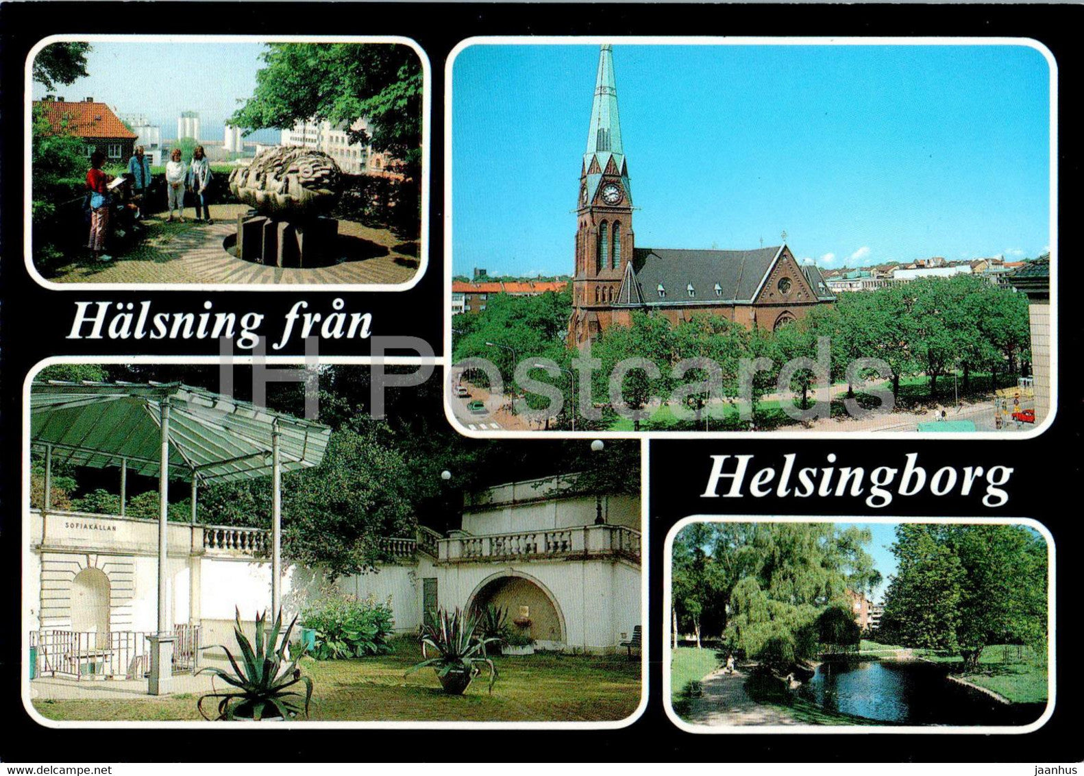 Halsning fran Helsingborg - multiview - Sweden - unused - JH Postcards