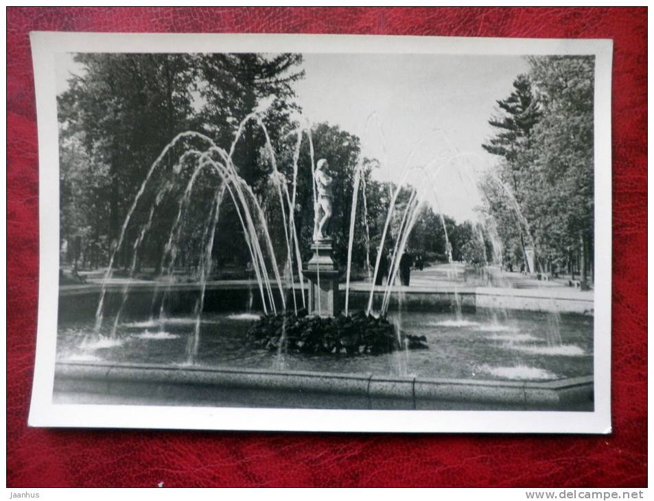 Petrodvorets - Adam fountain - 1952 - Russia - USSR - unused - JH Postcards