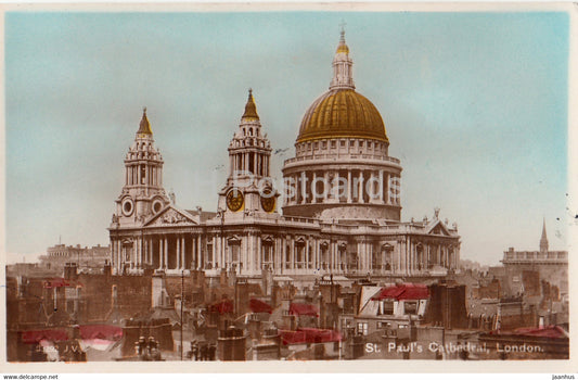 London - St Paul's Cathedral - Valentine - old postcard - 1931 - England - United Kingdom - used - JH Postcards