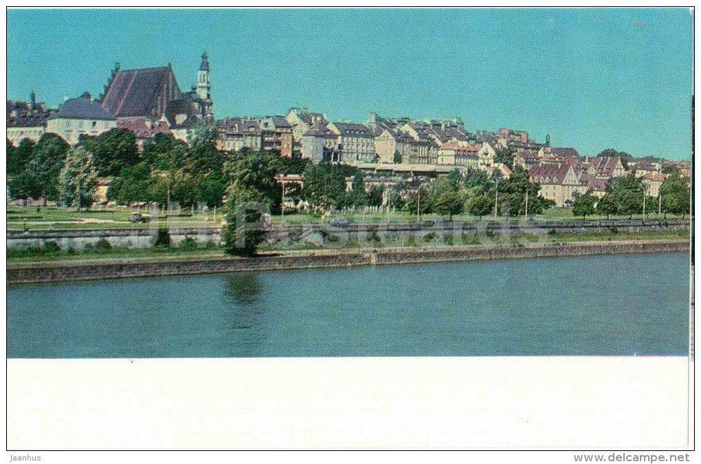 on the banks of the Vistula river - Warsaw - Warszawa - 1972 - Poland - unused - JH Postcards
