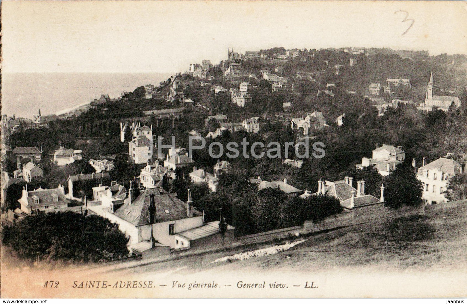 Sainte Adresse - Vue Generale  - General view - 172 - old postcard - France - unused - JH Postcards