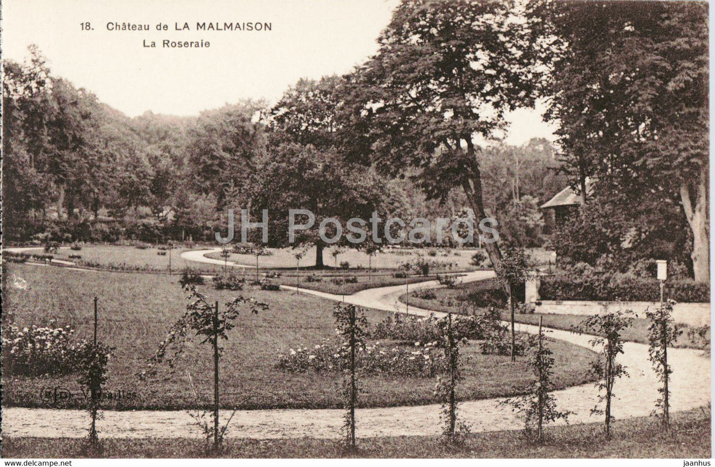 Chateau de La Malmaison - La Roseraie - rosery - 18 - old postcard - France - unused - JH Postcards