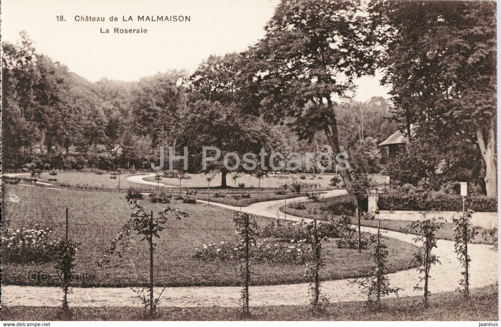 Chateau de La Malmaison - La Roseraie - rosery - 18 - old postcard - France - unused - JH Postcards