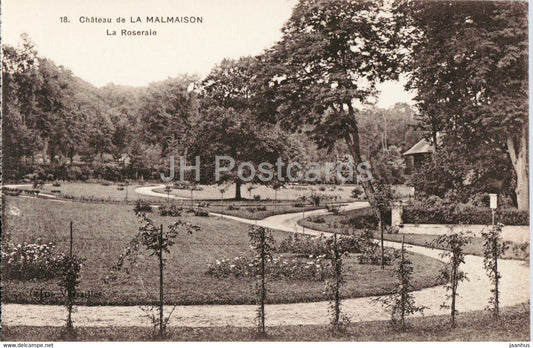 Chateau de La Malmaison - La Roseraie - rosery - 18 - old postcard - France - unused - JH Postcards