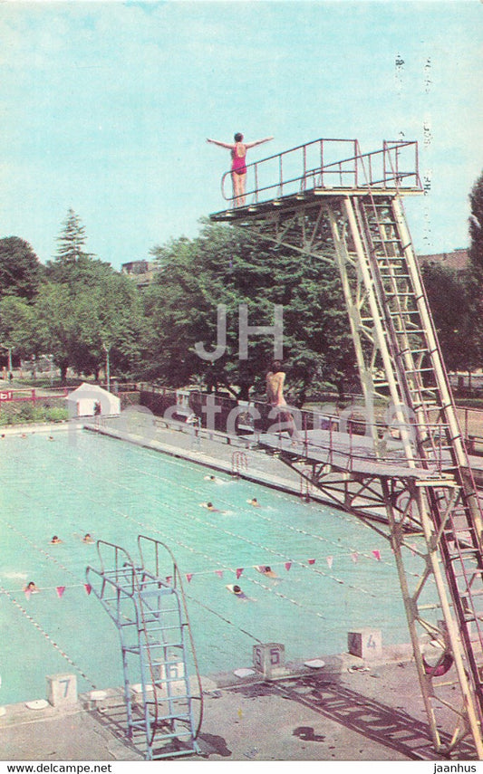 Chernivtsi - swimming pool Avangard - Ukraine USSR - unused - JH Postcards