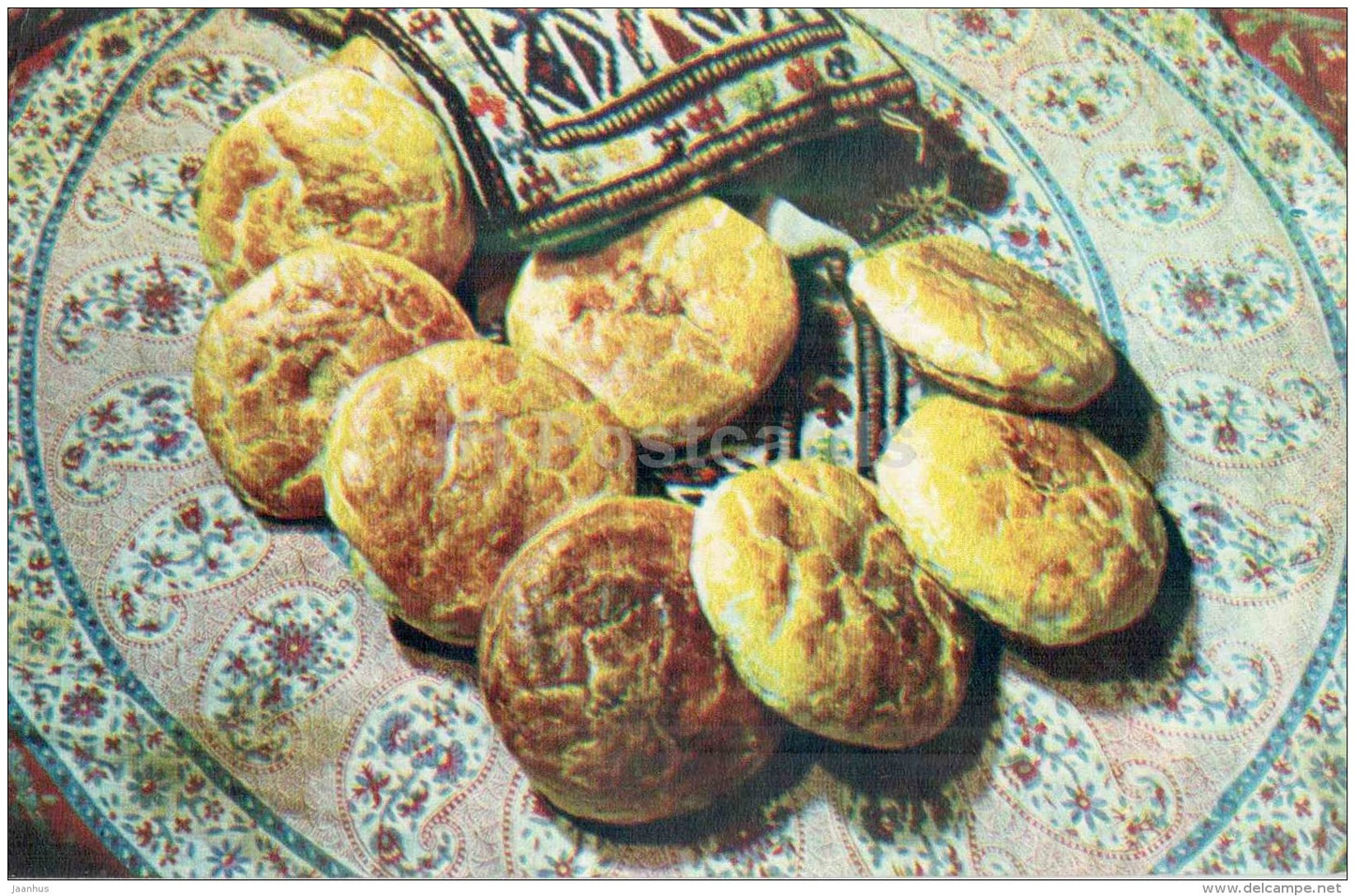 Fasali - dishes - Azerbaijan dessert - cuisine - 1984 - Russia USSR - unused - JH Postcards