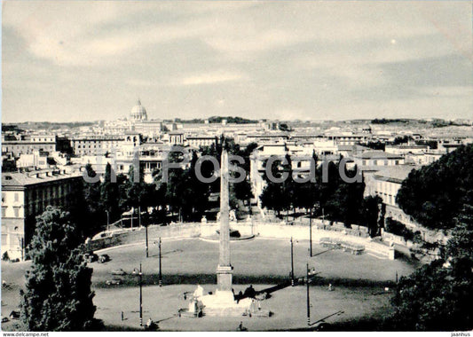 Roma - Rome - S Pietro e Piazza del Popolo dal Pincio - St Peter's Square - old postcard - 20 - Italy - unused - JH Postcards