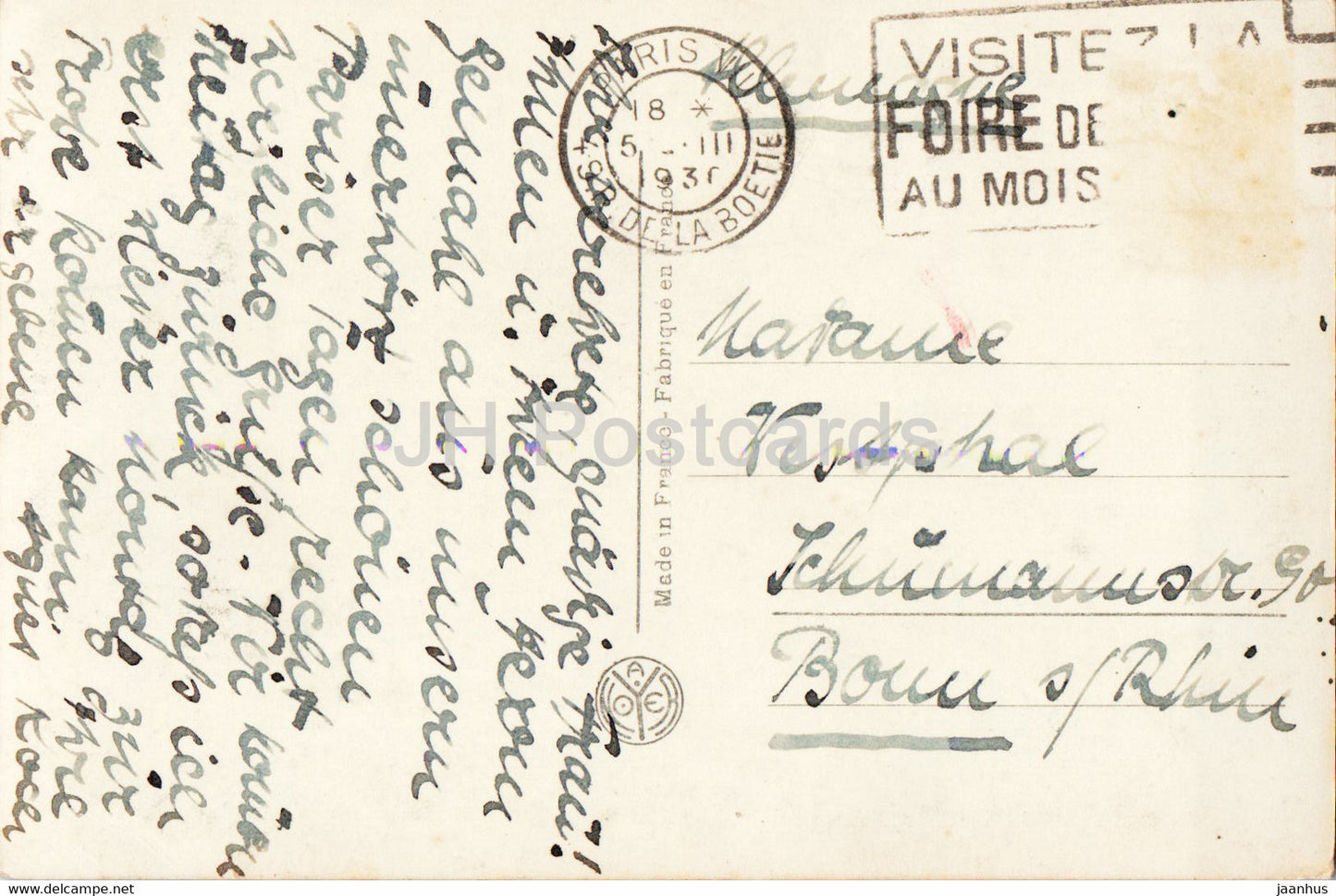 Paris - La Place de la Concorde et la Madeleine - 295 - alte Postkarte - 1930 - Frankreich - gebraucht