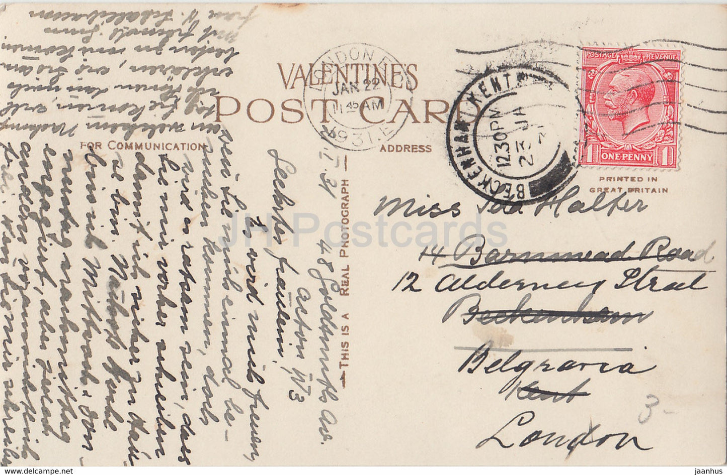 London - St Paul's Cathedral - Valentine - old postcard - 1931 - England - United Kingdom - used