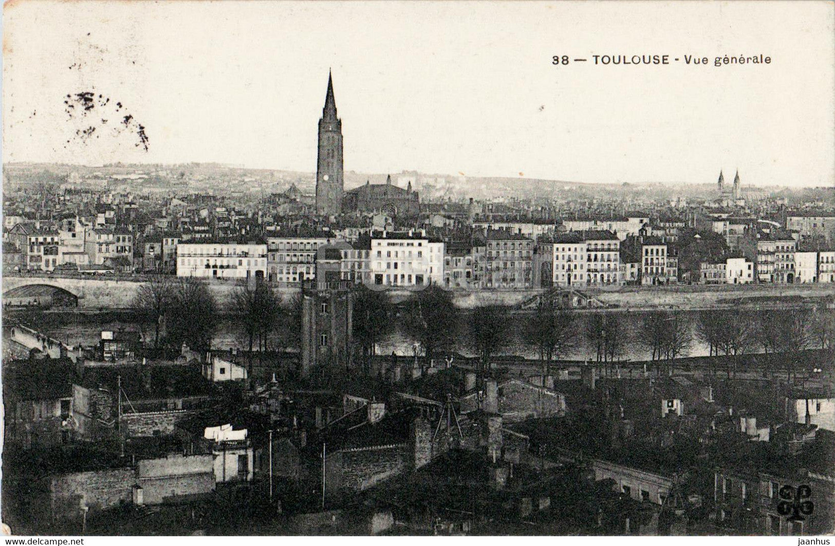 Toulouse - Vue Generale - 38 - old postcard - 1909 - France - used - JH Postcards