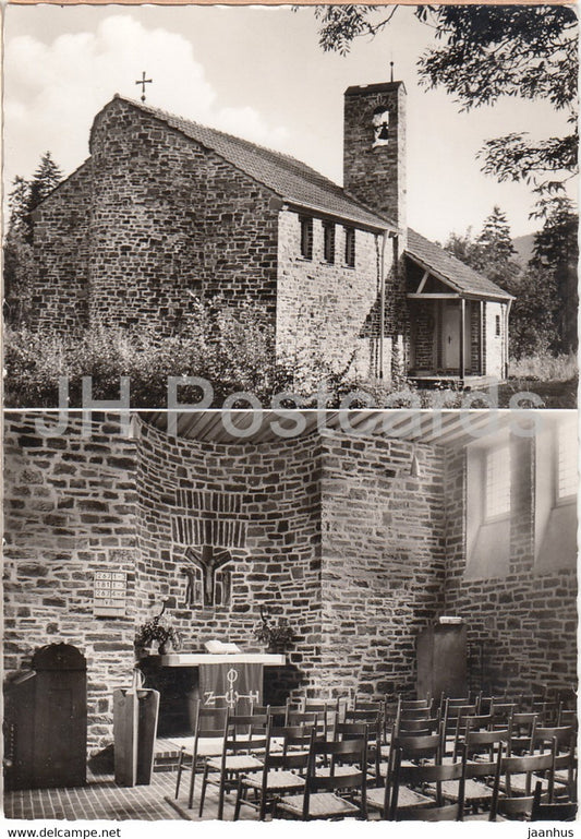 Evangelische Kirche mit Gemeinderaum - Mariahutte - Einweihung i 1957 - church - Germany - unused - JH Postcards