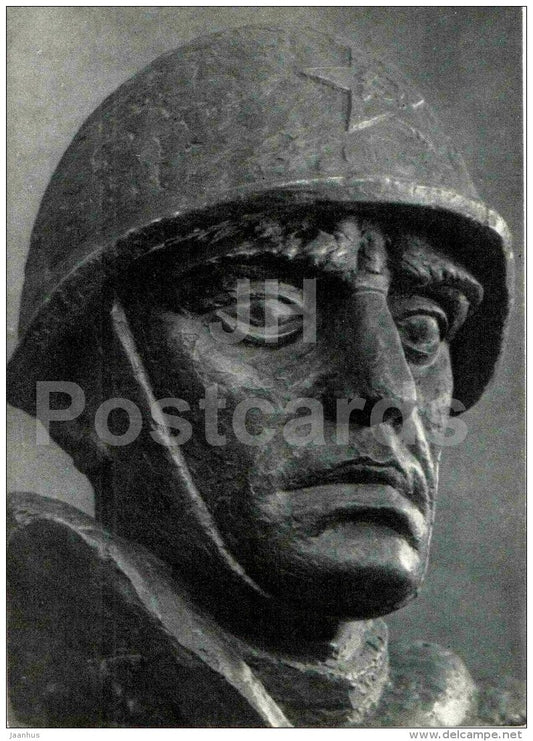 sculpture by Juozas Mikenas - Soldier , 1945-46 - lithuanian art - unused - JH Postcards