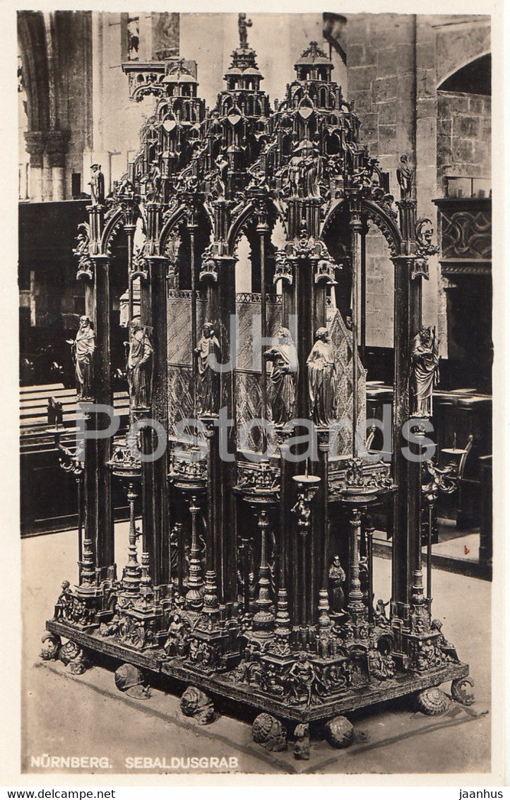 Nurnberg - Sebaldusgrab - 1 - old postcard - Germany - unused - JH Postcards