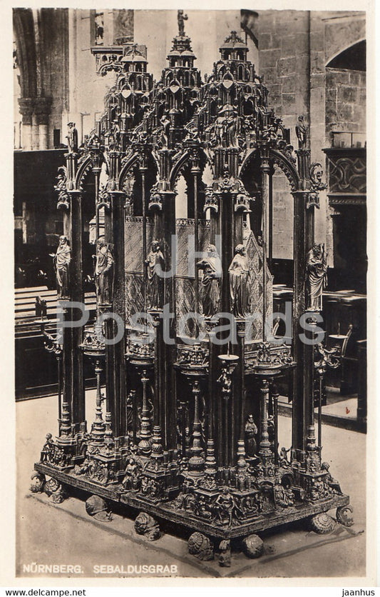 Nurnberg - Sebaldusgrab - 1 - old postcard - Germany - unused - JH Postcards