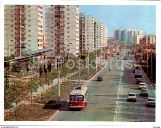 Sevastopol - A new residential district - Ostryakov avenue - trolleybus - Crimea - 1977 - Ukraine USSR - unused - JH Postcards