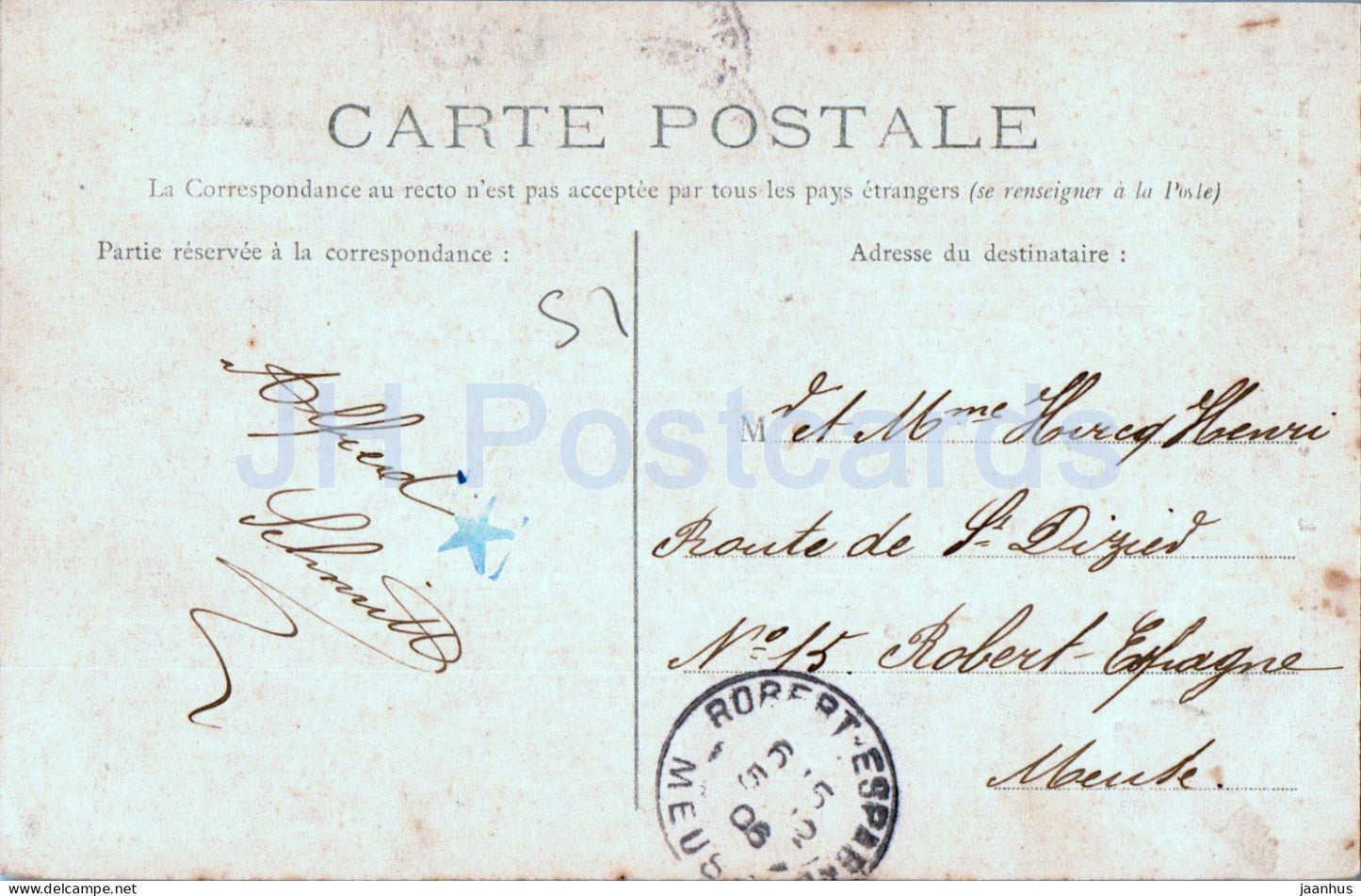 Ay Champagne - L'Eglise - Brunet - Kirche - alte Postkarte - 1906 - Frankreich - gebraucht