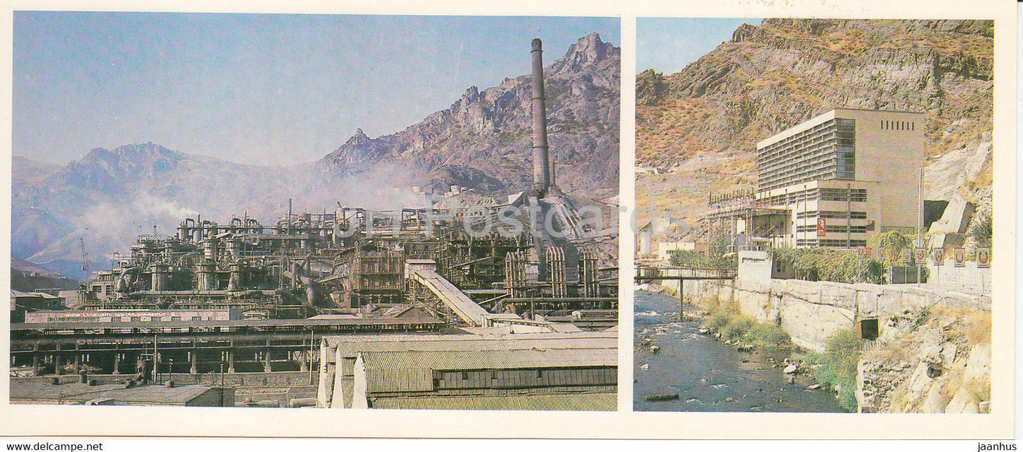 Alaverdi Copper Smelting Plant - Tatevskaya Hydroelectric Power Plant - 1981 - Armenia USSR - unused - JH Postcards