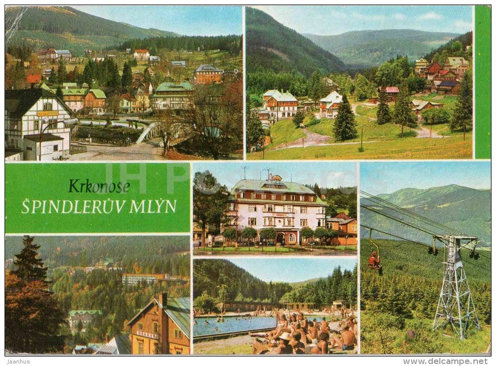 Spindleruv Mlyn - Krkonose - convalescent home ROH 9. May , hotel Montana , Bedrichov -  Czechoslovakia - Czech - used - JH Postcards