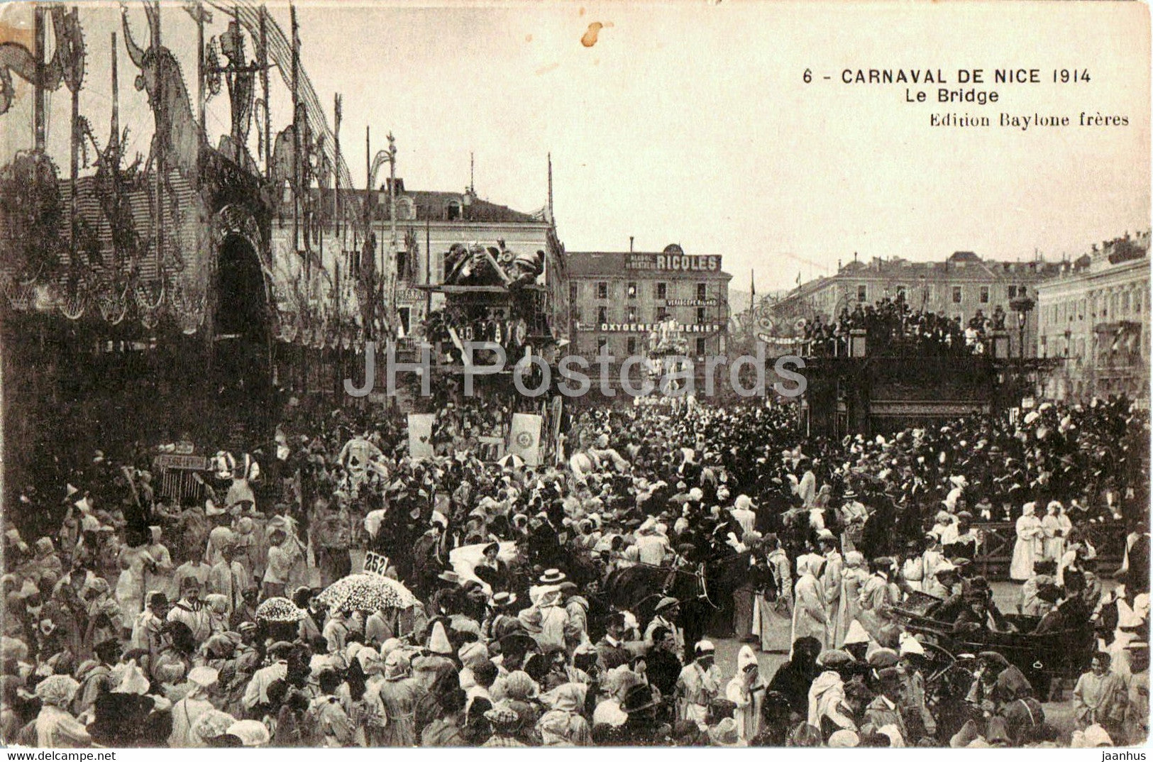 Carnaval de Nice 1914 - Le Bridge - carnival - 6 - old postcard - France - unused - JH Postcards