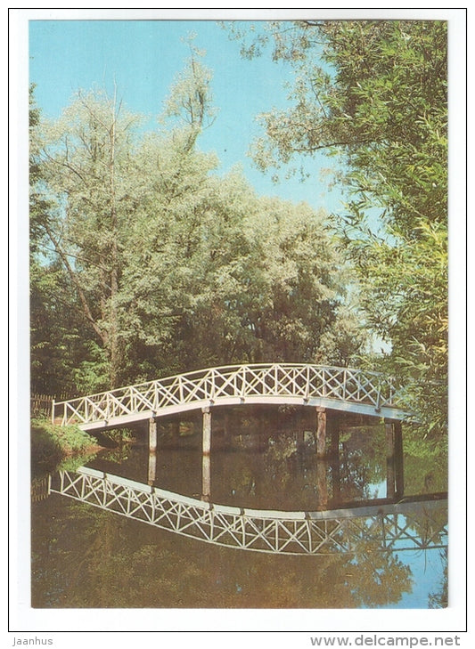 Humpbacked Bridge - postal stationary - Mikhailovskoye - 1981 - Russia USSR - unused - JH Postcards