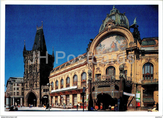 Praha - Prague - Prasna Brana a Obecni Dum - Powder Tower and Municipal House - Czech Republic - Czechoslovakia - used